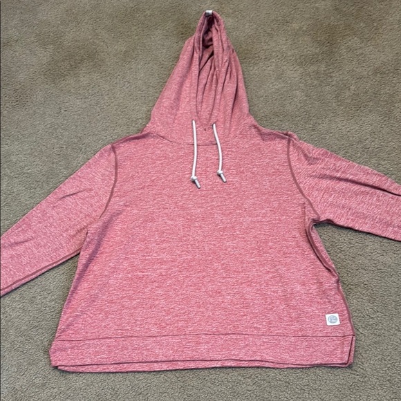 Rhoback Tops - Rhoback Red Heathered Hoodie Relaxed Fit